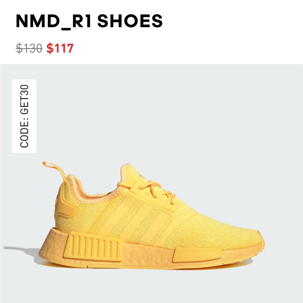 Yellow Adidas NMD R1 W Tennis shoes